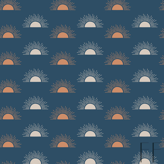 Sun on blue