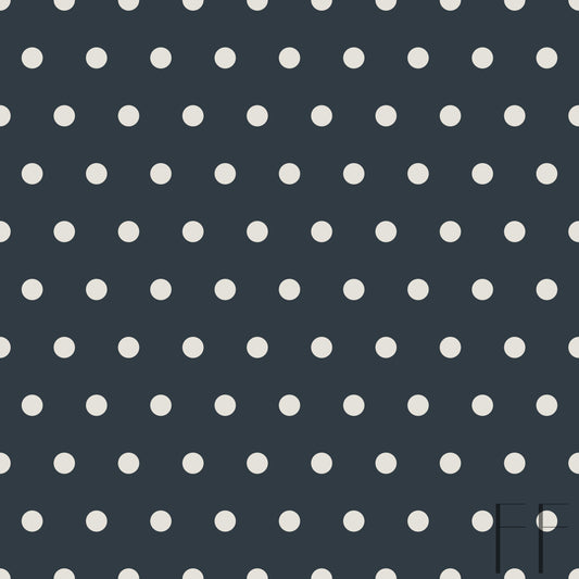 Navy Blue Polka Dot