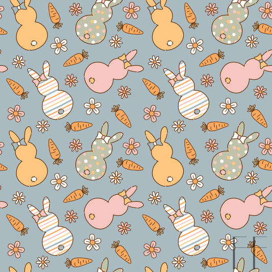 Spring bunnies blue