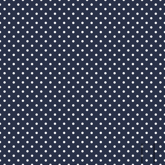 Navy polka dots