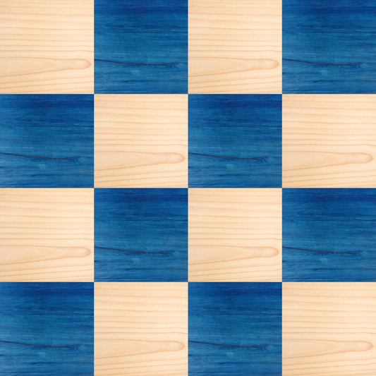 Blue wood grain checkered