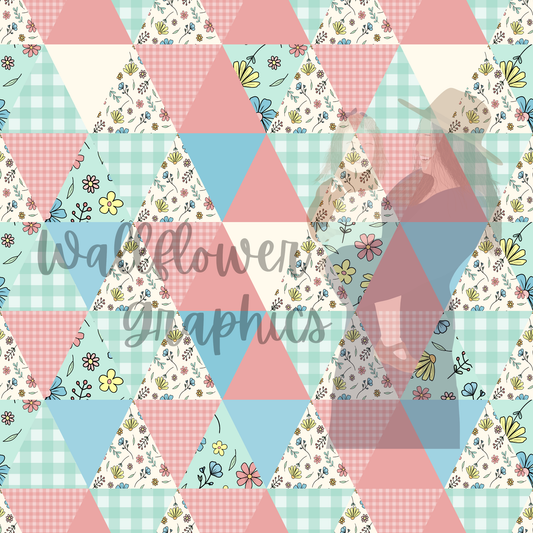 Dainty Floral Triangle Patchwork