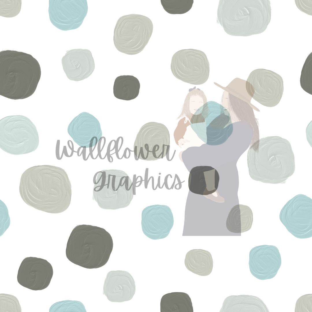 Blue neutral oil dots