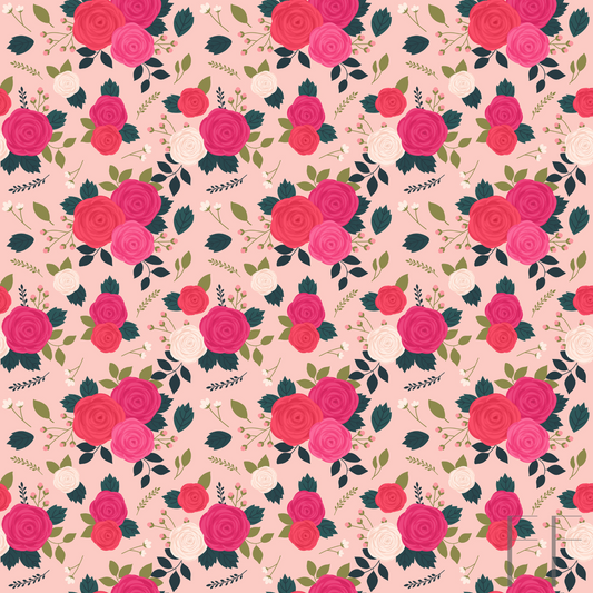 red, white roses